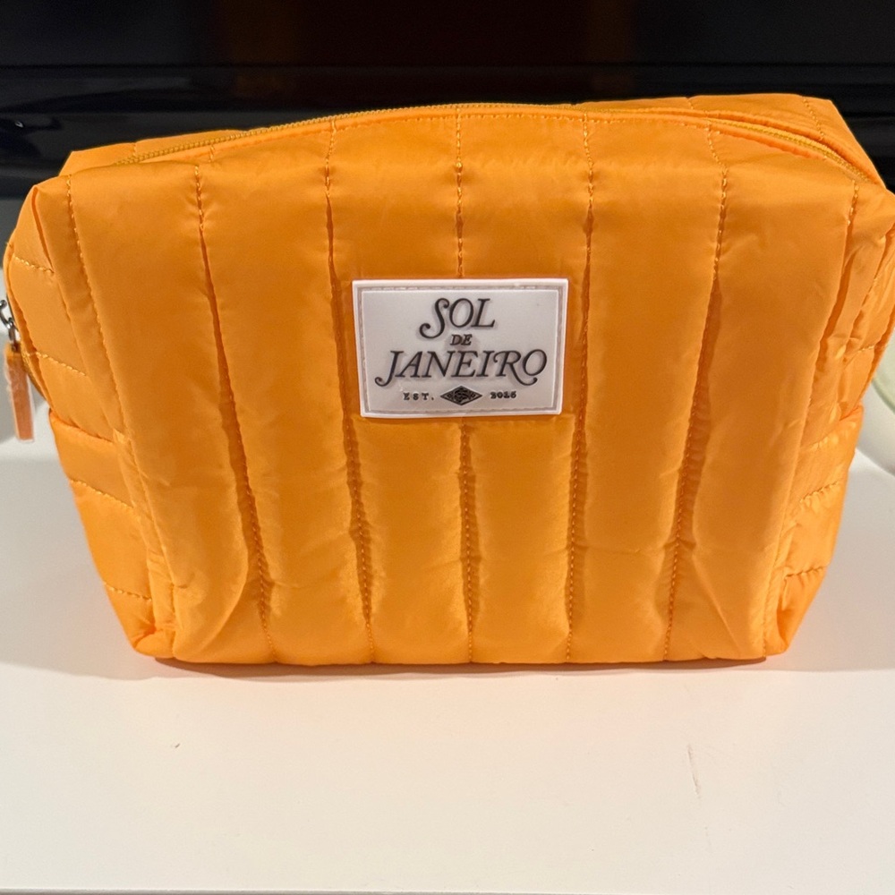 Sol de Janeiro Bright Yellow Quilted Pouch